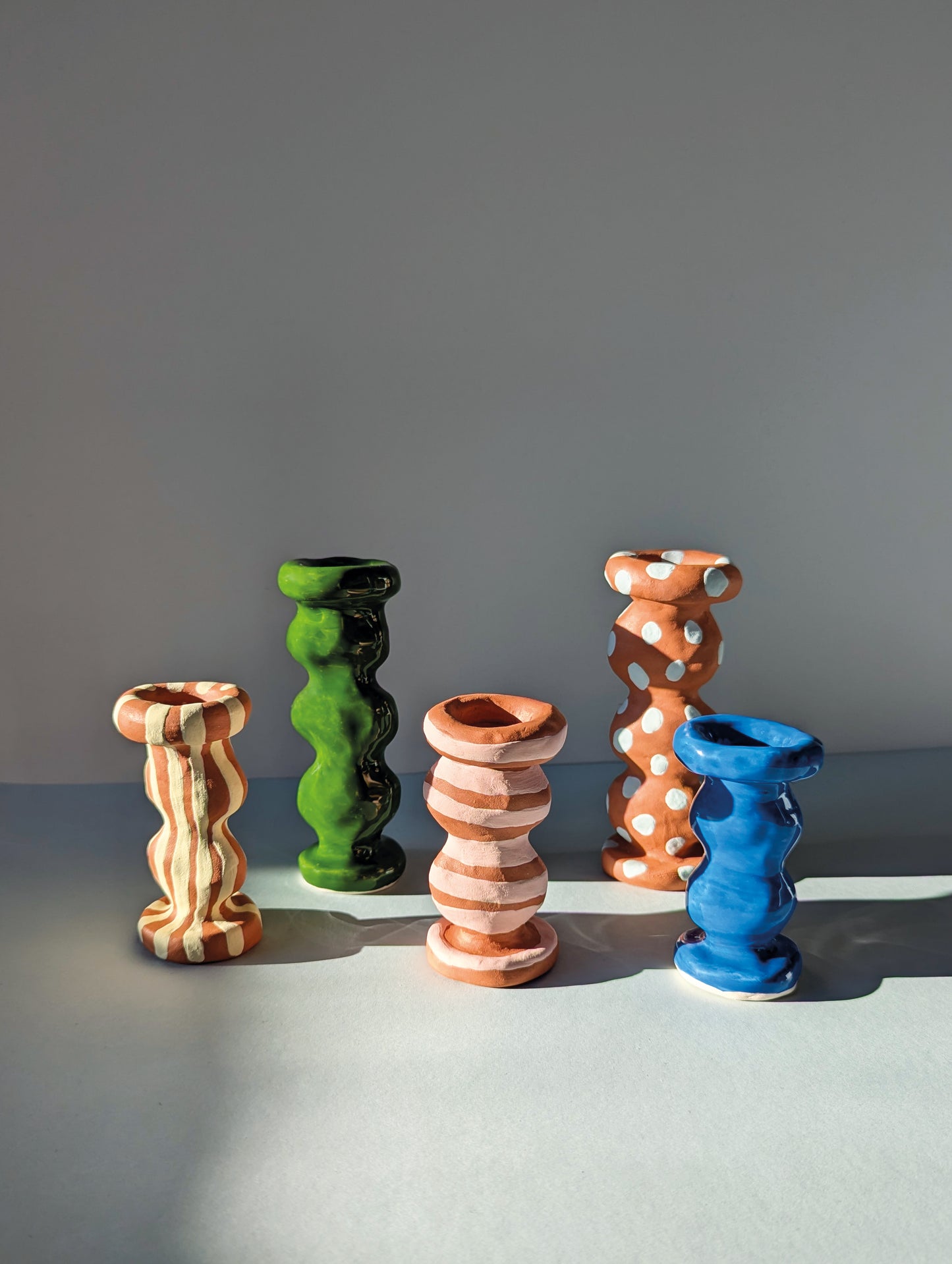 Candle holder crafty ~ terra blue