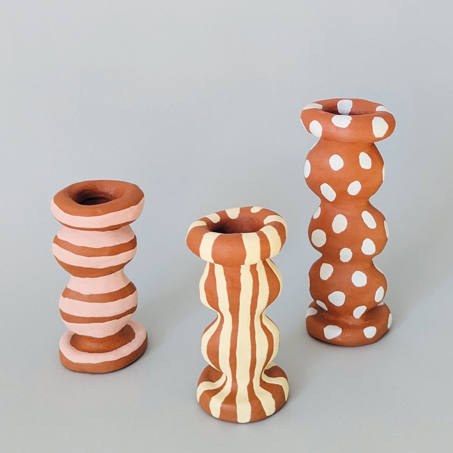 Candle holder crafty ~ terra blue