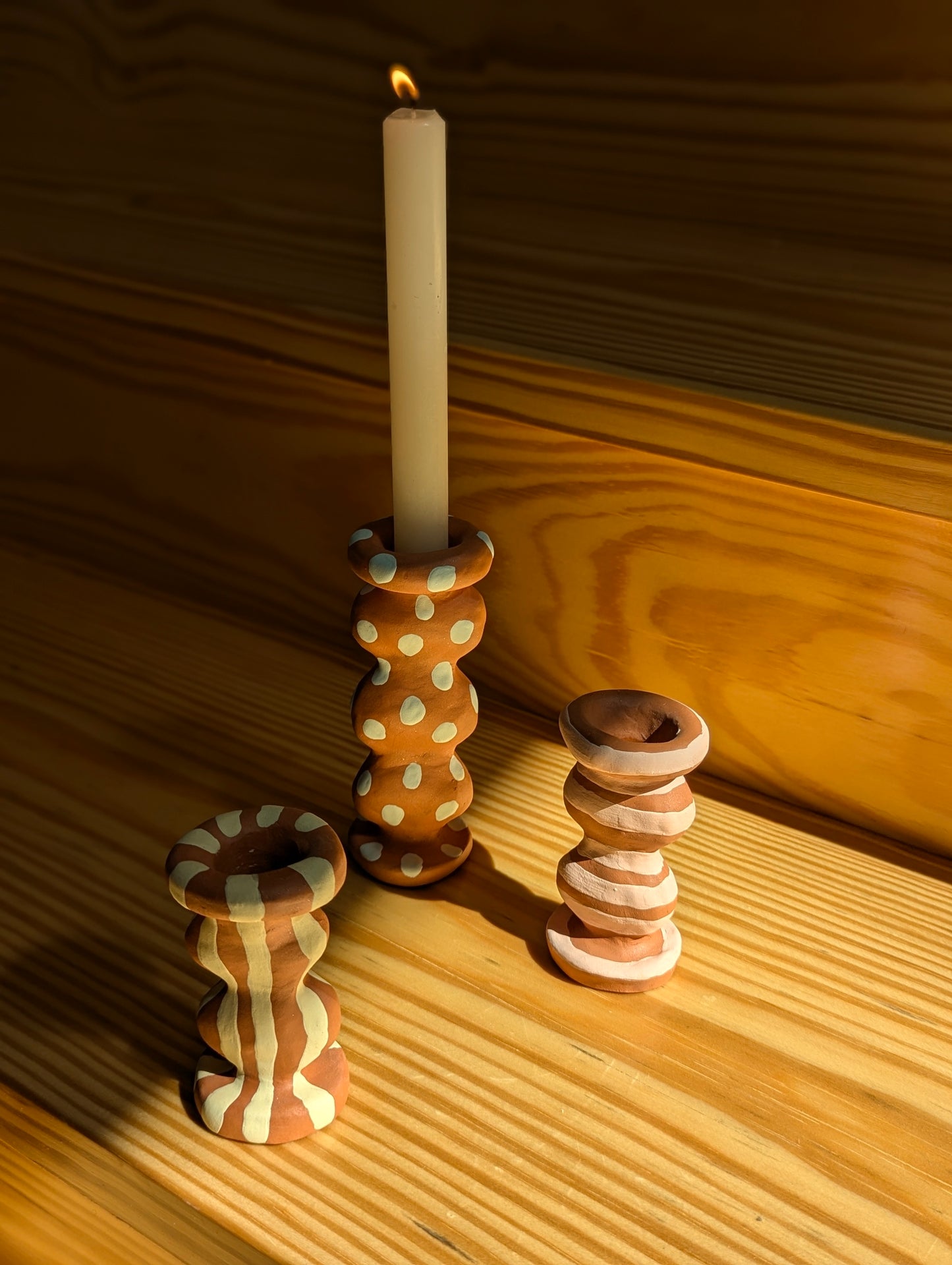 Candle holder crafty ~ terra blue