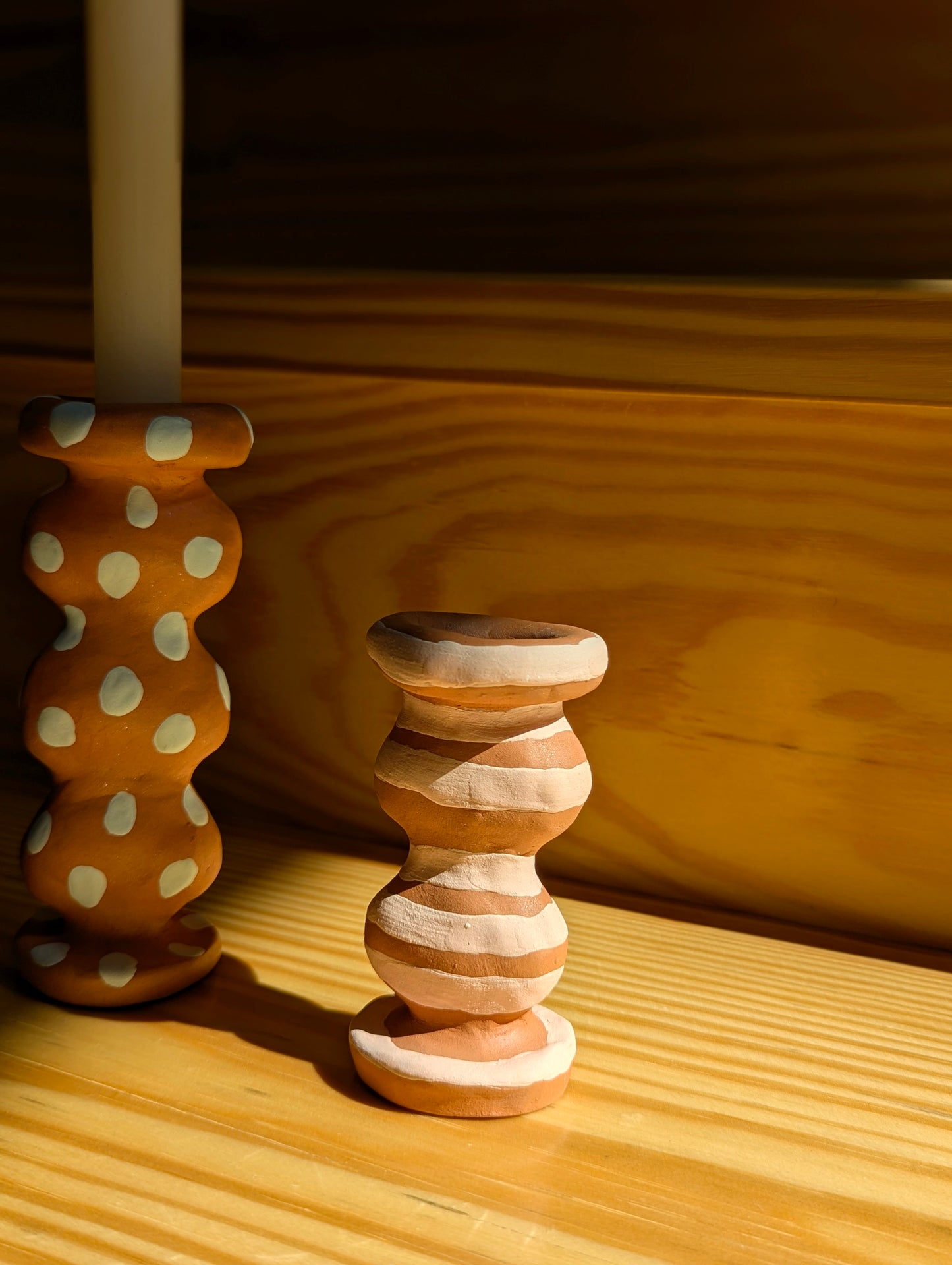 Candle holder crafty ~ terra pink