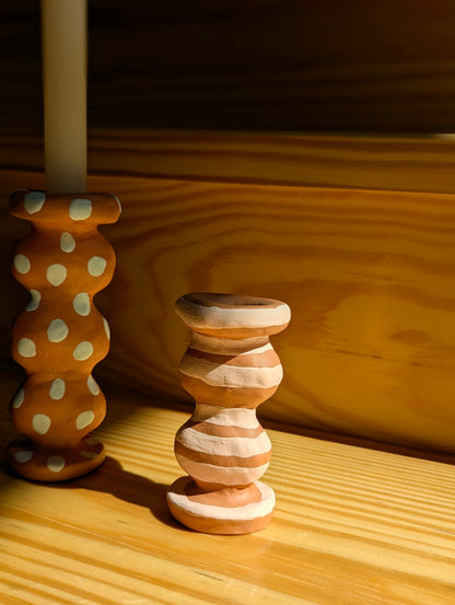 Candle holder crafty ~ terra pink