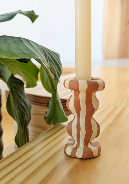 Candle holder crafty ~ terra yellow