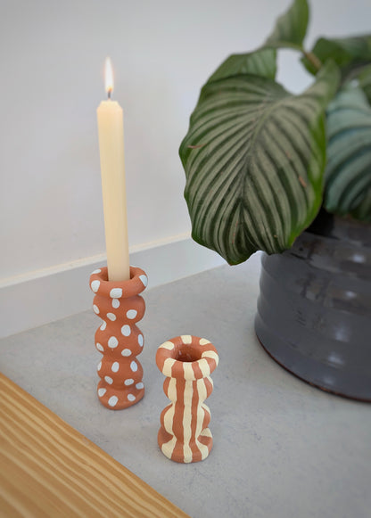 Candle holder crafty ~ terra blue