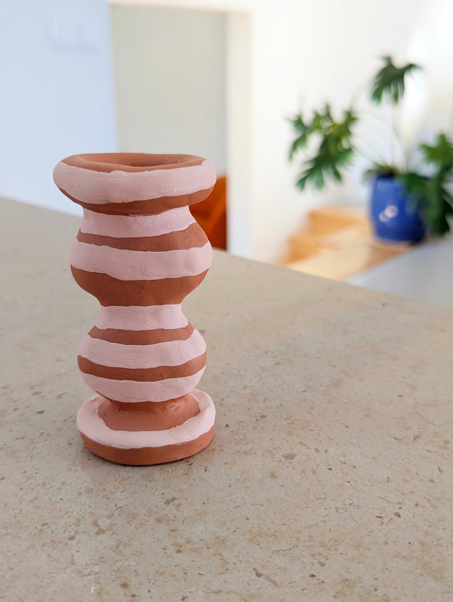 Candle holder crafty ~ terra pink