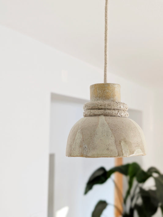 Organic ceramic pendant light ~ sandstone