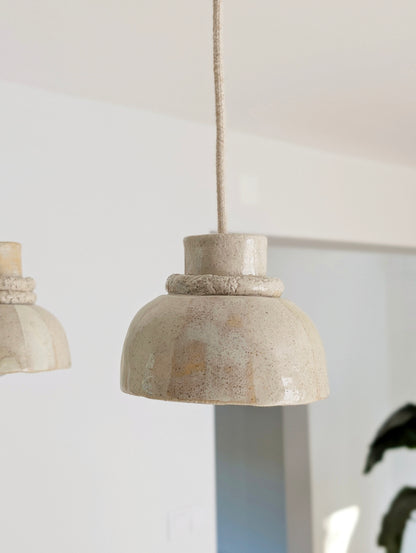 Organic ceramic pendant light ~ sandstone