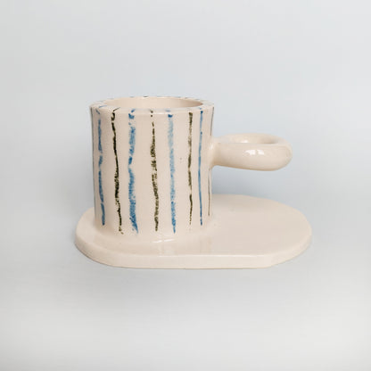Toothbrush holder crayon ~ green/blue