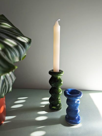 Candle holder ~ blue