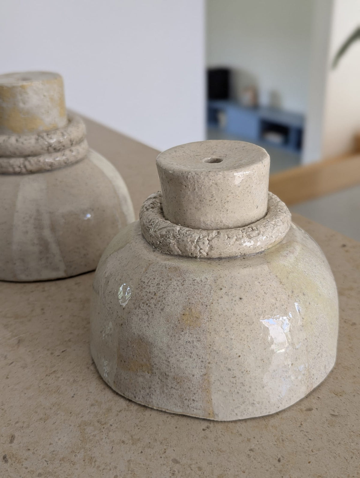 Organic ceramic pendant light ~ sandstone