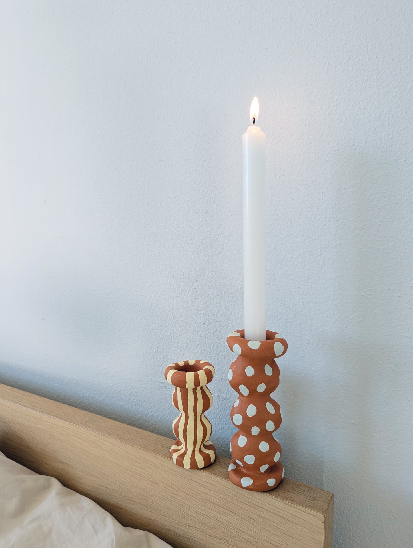 Candle holder terra ~ blue