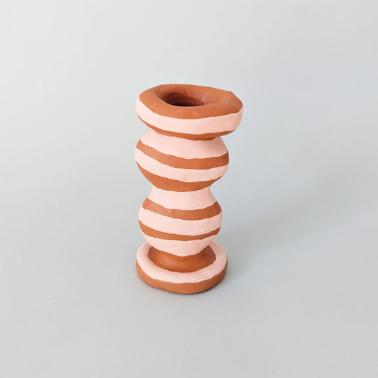 Candle holder crafty ~ terra pink